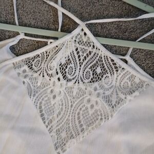 BECCA White Lace Swim Coverup